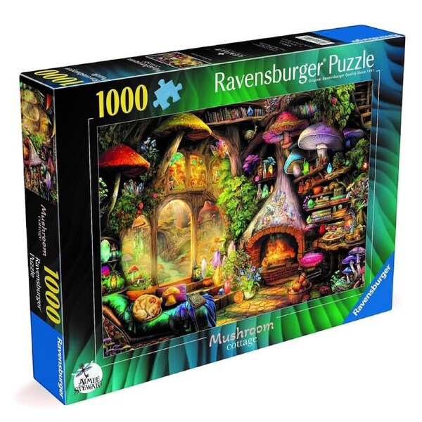 1000pc Ravensburger Mushroom Cottage Jigsaw Puzzle Kids Game 70x50cm 14y+