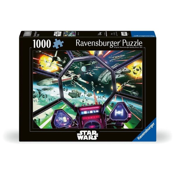 1000pc Ravensburger Star Wars Tie Fighter Cockpit Jigsaw Puzzle Game 70x50cm 14+
