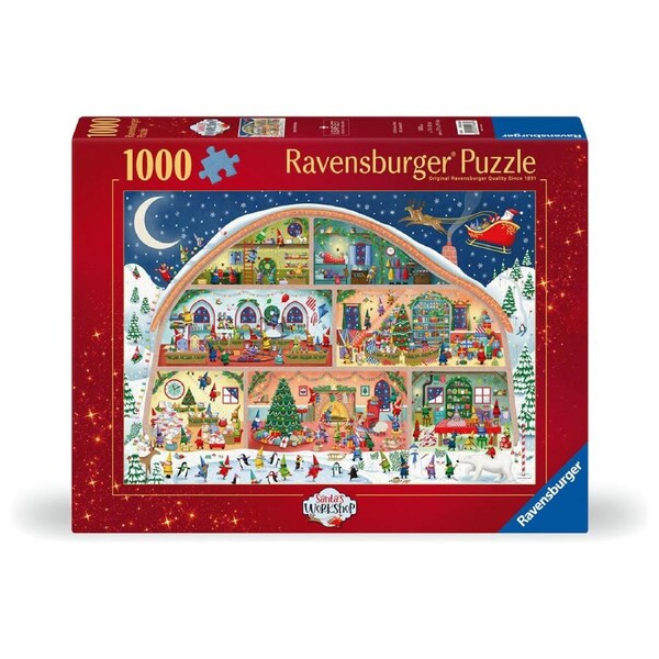 1000pc Ravensburger Santa's Workshop Jigsaw Puzzle Kids Game 70x50cm 14y+