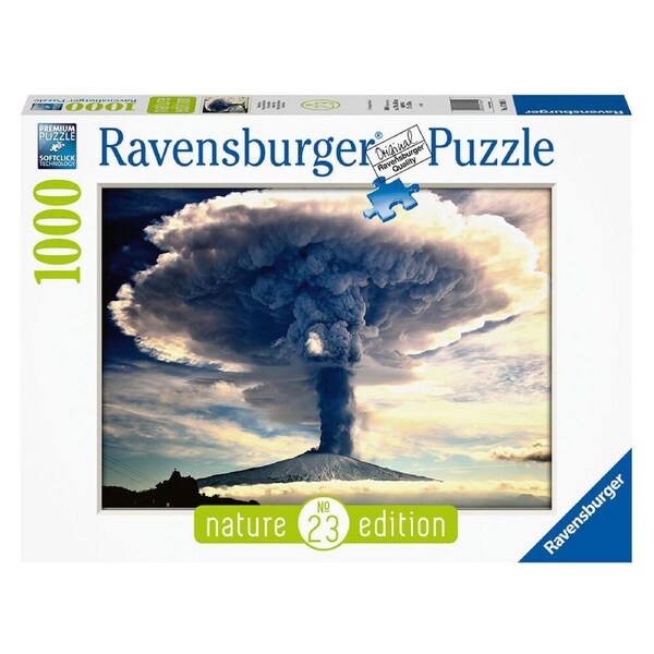 1000pc Ravensburger Mount Etna Volcano Jigsaw Puzzle Kids Game 70x50cm 14y+