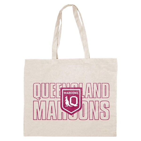 2025 State of Origin QLD Queensland Maroons Canvas Tote Shopping Bag