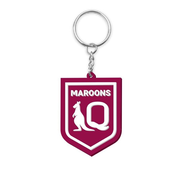 2025 State of Origin QLD Queensland Maroons Rubber NRL Keyring