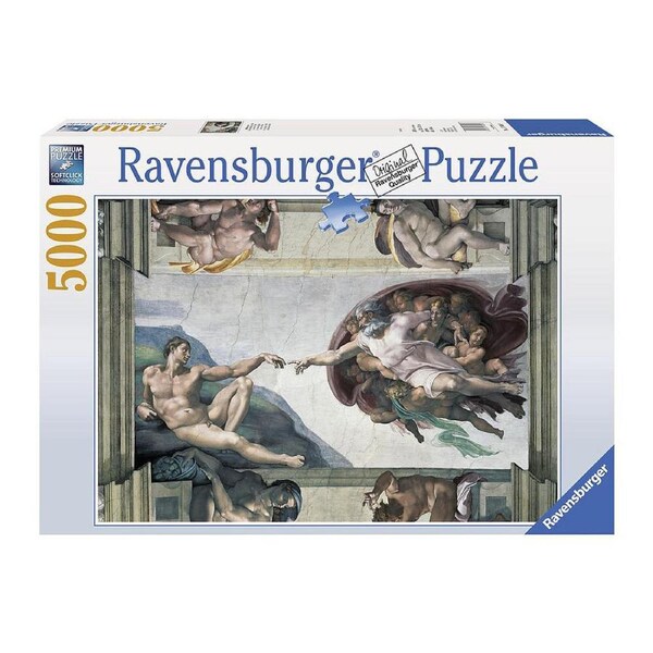 5000pc Ravensburger Michelangelo The Creation Of Adam Jigsaw Puzzle Game