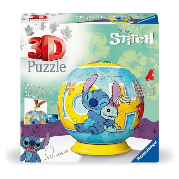 72pc Ravensburger 3D Puzzle Ball Stitch Jigsaw Brain Teaser Game 13x13cm 6y+