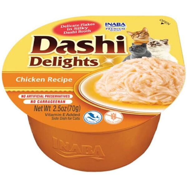 Inaba Cat Food Dashi Delights Chicken in Dashi Broth - 6 x 70g Cups