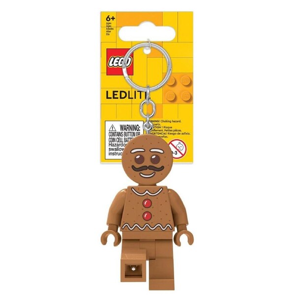 Lego Minifigures Gingerbread Man Keychain LED Light 4.5x7.5cm Kids Brown 6y+