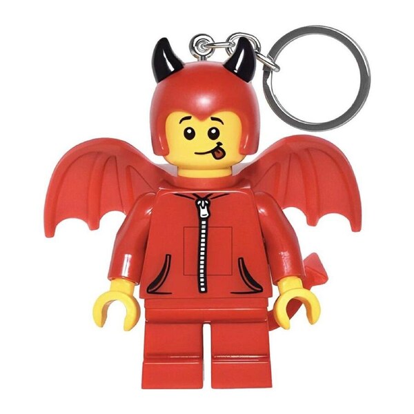 Lego Minifigures Cute Little Devil Keychain LED Light 3.9x4cm Kids Red 6y+