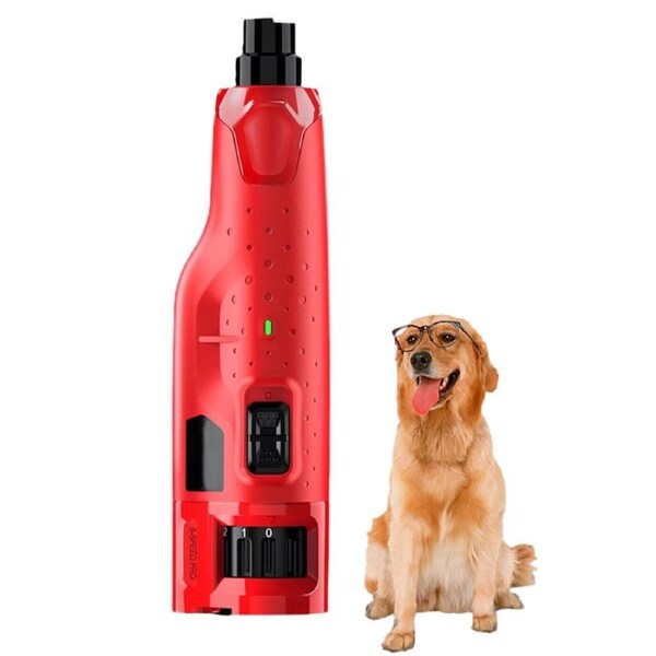 6 Speed Electric Dog Nail Grinder With 2 LED Lights Toenail Grinder For Pets