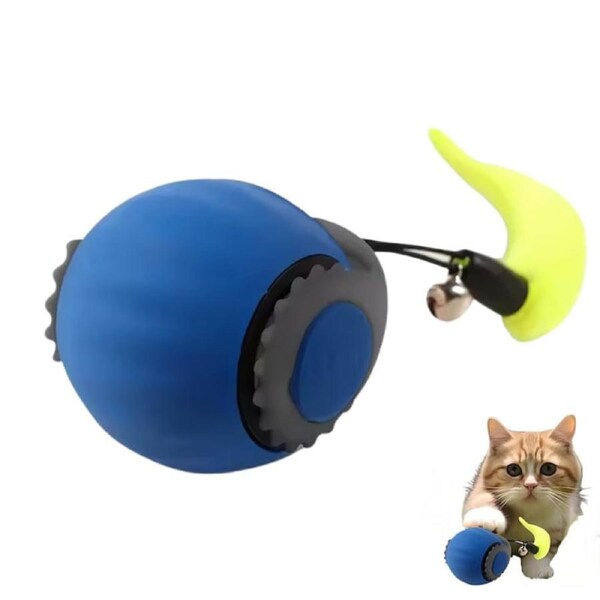 Speed Tail 3.0 Cat Toy Interactive Pet Toy For Indoor Automatic Moving Cat Toy Ball-Blue