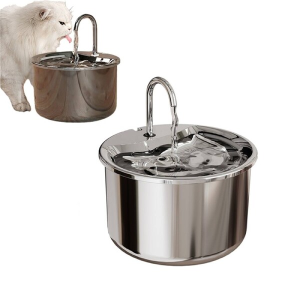 304 Stainless Steel Electric Pet Water Dispenser Cat Dog Water Fountain