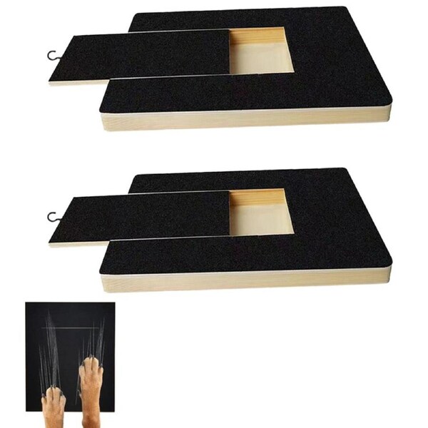 2PCS Dog Scratching Board with Treat Box Scratch Polish Pad for Nails