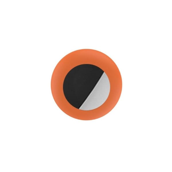 Airtag Dog Collar Holder Anti-Lost Silicone Protective Case Cover Compatible GPS Tracker-Orange