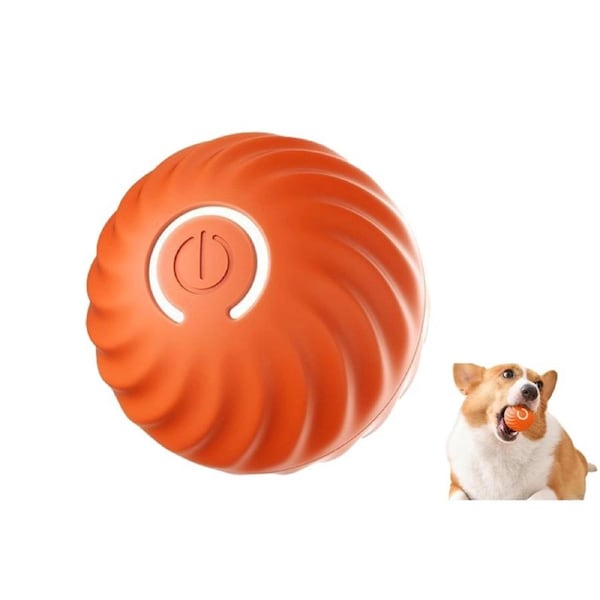 Dog Ball Toy Pet Automatic Rolling Jumping Bouncing Balls Interactive Dog Toys-Orange