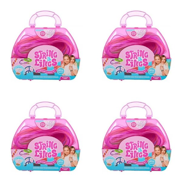 4x 80pc Stringalings Bead DIY Jewelry/Bracelet Craft Kit Kids/Children 5y+