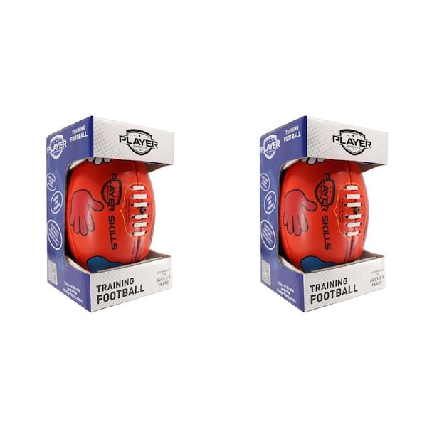 2PK Player Sports Aussie Rules Skills Training Football Kids/Children Orange 3y+