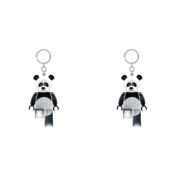 2PK Lego Minifigures Animal Keychain/Keyring LED Lights Assorted Kids 6y+