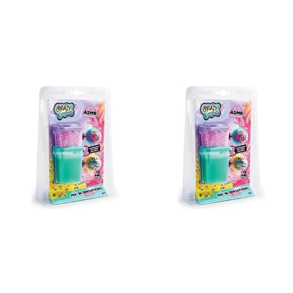 4pc Crazy Sensations Mix'In Sensations Kids Sensory Slime Toy Green/Purple 6y+