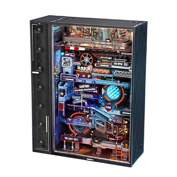 ROKR MR01S "The Last City" Marble Run - 3D Wooden Puzzle with Motorised Lift & LED Lights