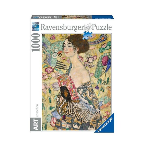 1000pc Ravensburger Lady w/ A Fan Kids/Childrens Jigsaw Puzzle Toy 70x50cm 15y+