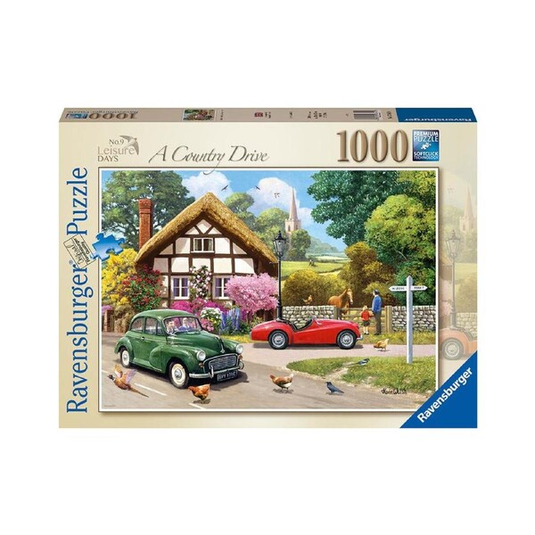 1000pc Ravensburger Leisure Days No 9 A Country Drive Jigsaw Puzzle 70x50cm 12y+