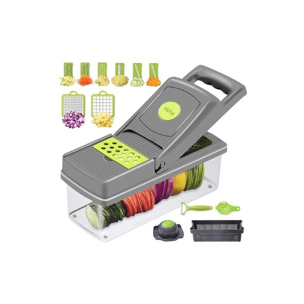 Vegetable Chopper Food Choppers Onion Chopper Veggie Slicer Cutter Dicer Kitchen Carrot and Garlic Chopper With Container