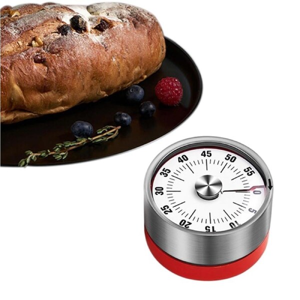 60 Minutes Countdown Kitchen Timer Visual Timer With Magnetic Base-Red