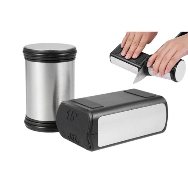 Rolling Knife Sharpener Kitchen Knife Sharpener for Razor Sharp Edges-Silver