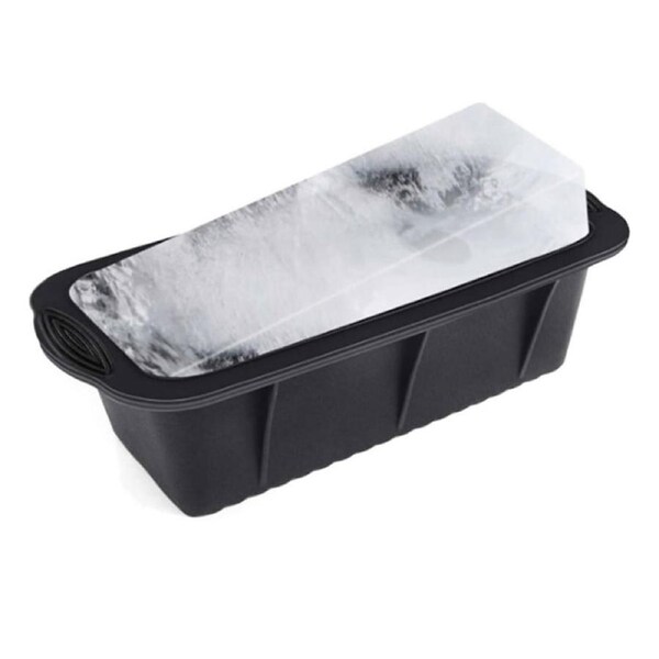 Ice Bath Ice Block Mold Extra Large Silicone Ice Box Large Ice Grid Mould-Black