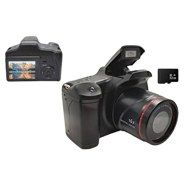 Digital SLR Camera Toy with 32GB SD Card Portable 1080P HD Shoot Camera