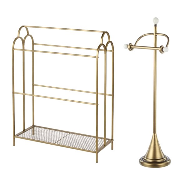 Society Home Towel Rack and Toilet Roll Holder Set
