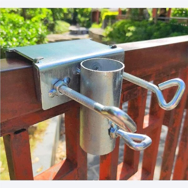 Garden Umbrella Stand Clip Space Saving Balcony Umbrella Stand Balcony Umbrella Stand For Deck, Chair, Desk, Pier, Beach, Patio, Balcony, Table, Boat