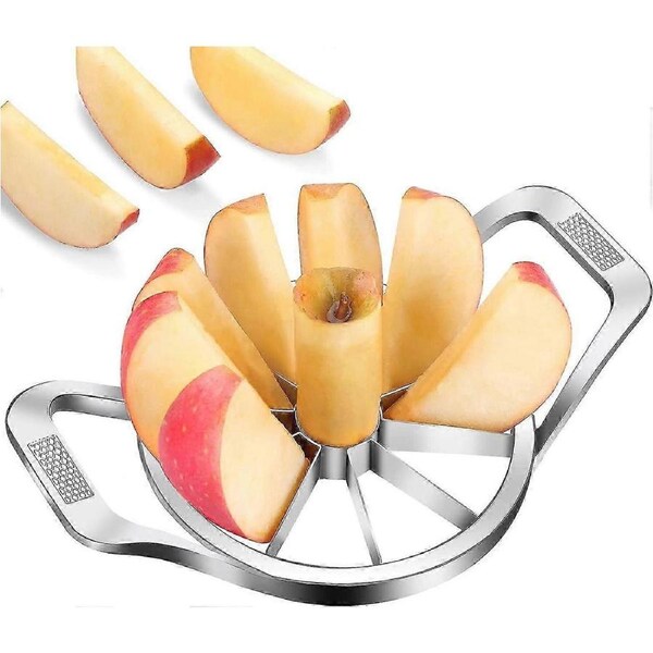 Stainless Steel Apple Cutter,Apple Slicer,Stainless Steel Apple Corer,Peel-Cut-Peel-Remove Core-Slice Potato Into 10 Wedges,Fruit Apple Cutter Corer S