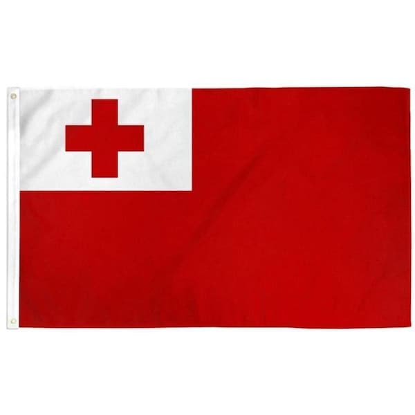 Tonga National Flag 90x150cm Outdoor Polyester Banner with Eyelets
