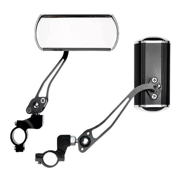1 Pair Bicycle Rear View Mirrors Bike Cycling Handlebar Rearview Rectangular