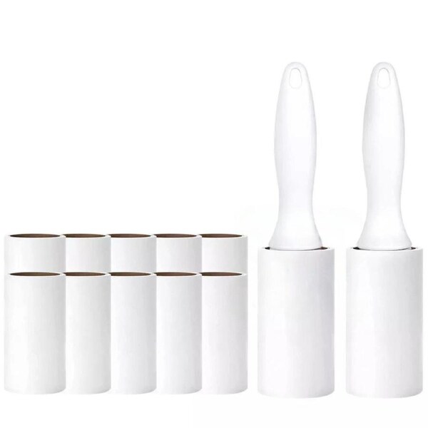 12x Lint Roller With Refills Sticky Remover Pet Dog Hair Clothes Dust Cleaning