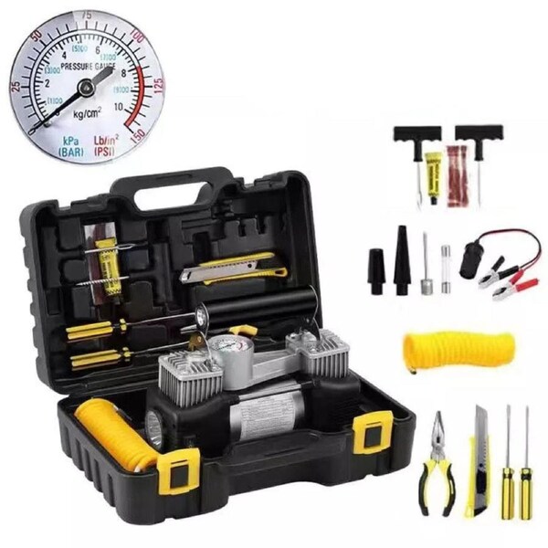 12V 150PSI Car Air Compressor Portable Tyre Deflator Inflator Pump 4WD Car Truck