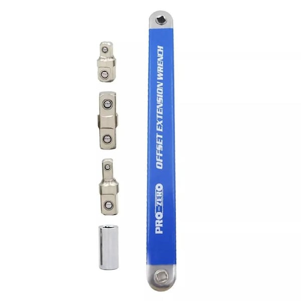 39cm Spanner Extension Wrench Set Offset Ratchet Spanner Extender with Adapters
