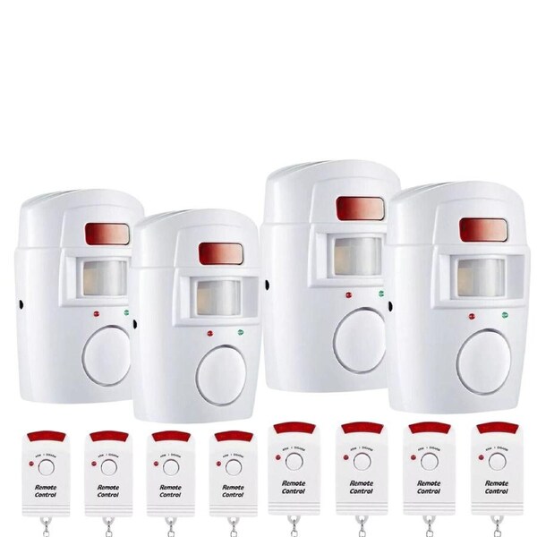 4 Set Motion Sensor Wireless Security Alert System Home Driveway Alarm Garage