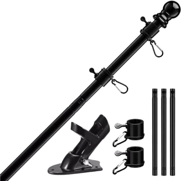 1.8M Flag Pole Kit for House Stainless Steel Flag Pole Holder Outdoor Wall Mount