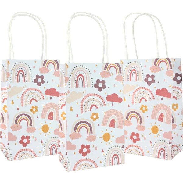 Boho Rainbow Paper Gift Bags (Pack of 5)