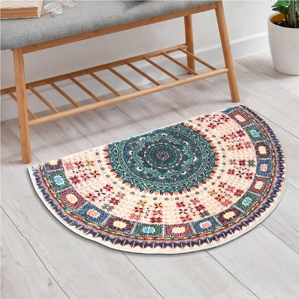 Marlow Door Mat 60cm x 90cm Semi Circle - Bohemian Medallion
