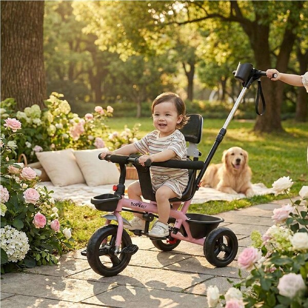 Bopeep Kids Tricycle Ride-On Toddler Trike - Pink