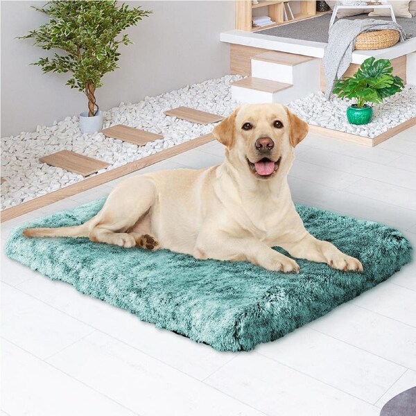 114x90cm PaWz Pet Calming Bed Memory Foam - Green