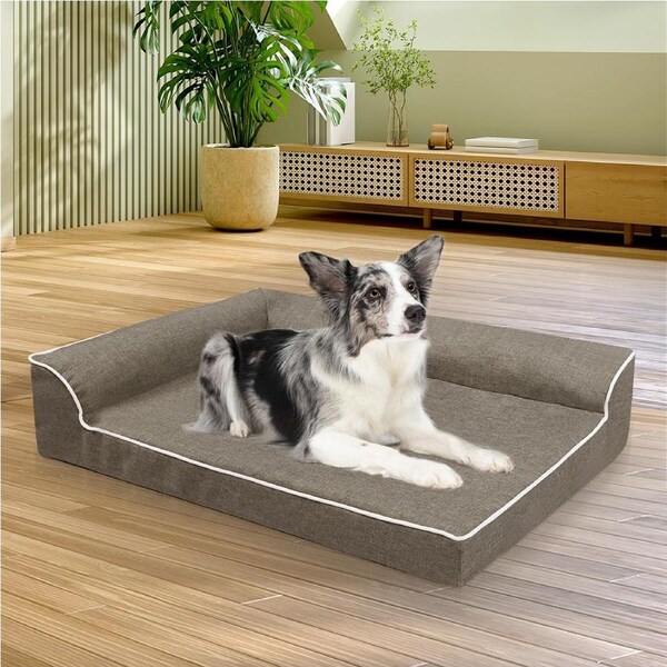 Pawz Orthopedic Dog Bed Memory Foam Cushion Cat Calming Mat Washable XL Coffee