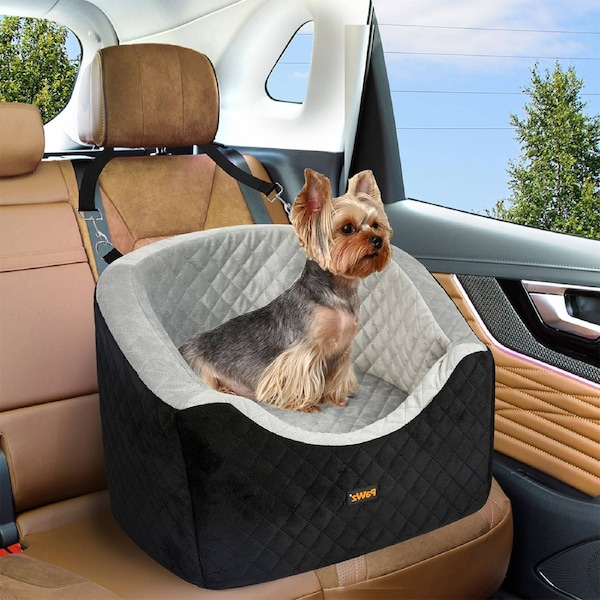 Pawz Dog Car Booster Seat Belt Pet Safe Protector Portable Travel Bed up to 15kg