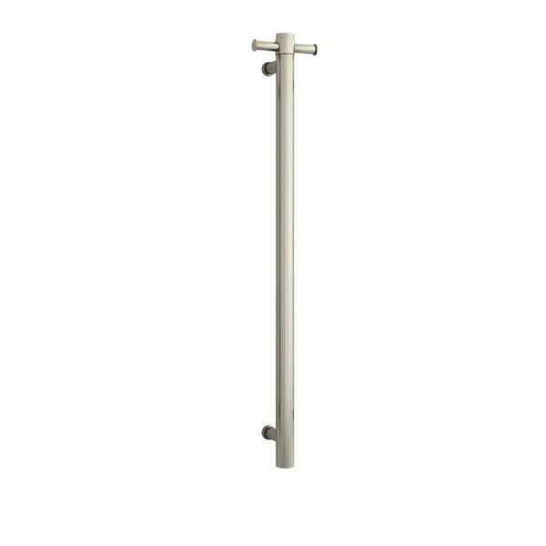 Thermogroup VS900HBN - Thermorail Straight Round Vertical Heated Towel Rail - Brushed Nickel