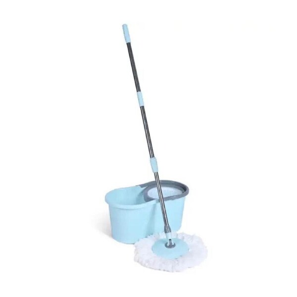 Kitchee Spin Mop & Bucket Set – Microfibre Pad, Telescopic Handle, 10L Capacity
