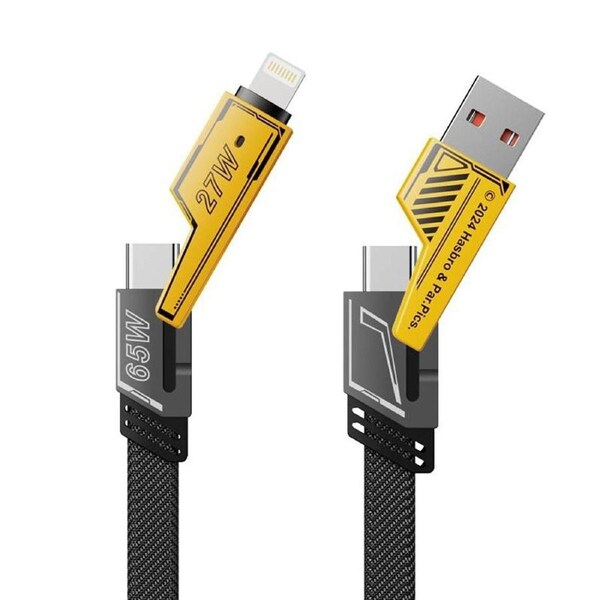 Transformers 4 in 1 65W Fast Charge 65W Data Cable USB Type-C