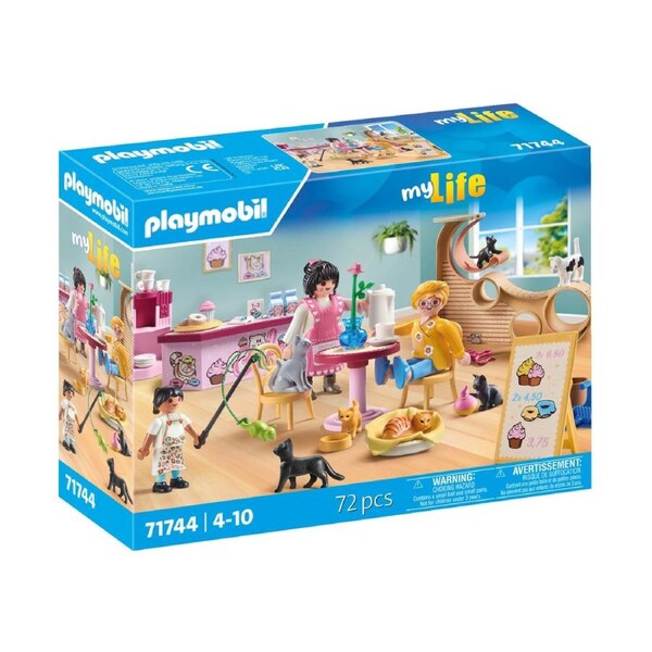 72pc Playmobil Cat Cafe Kids/Children Action Figure Toy Pretend Play Set 4y+