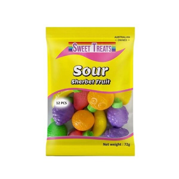 12pcs Sour Sherbet Fruit 72g